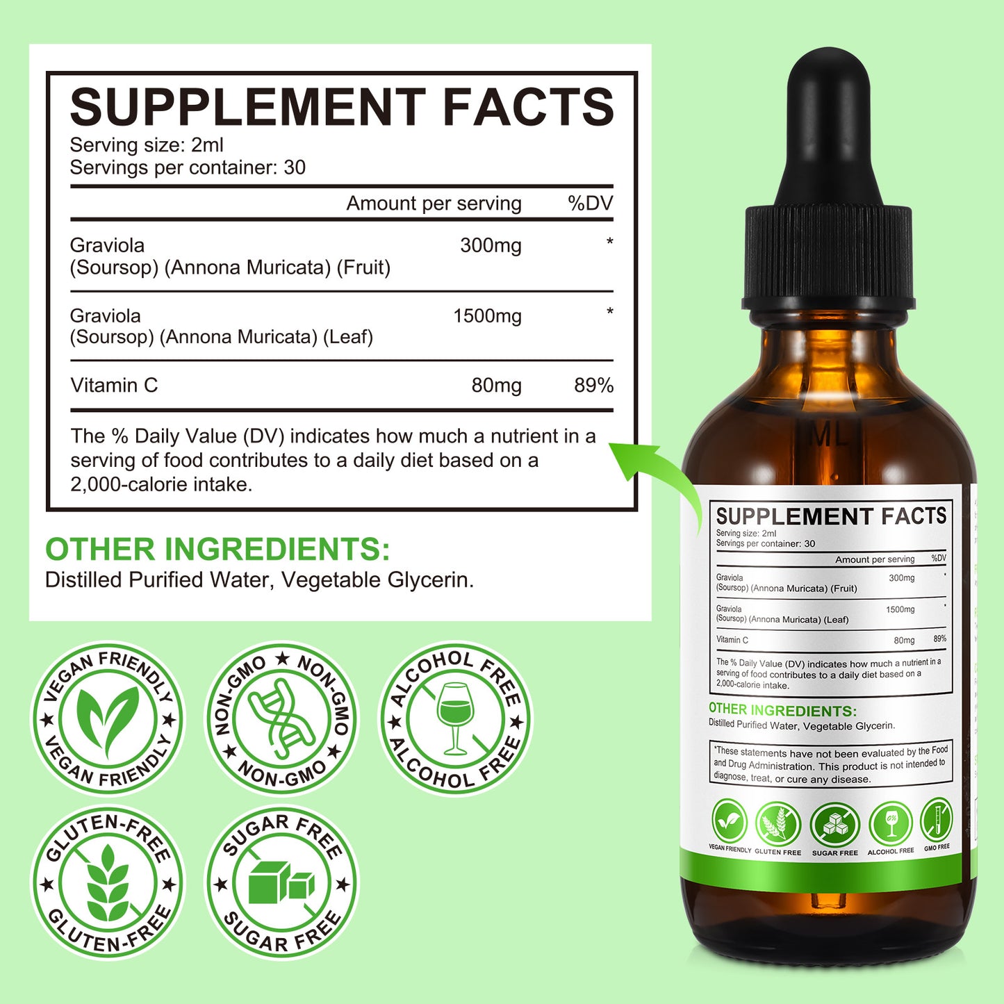 Extract de Graviola • Picături lichide