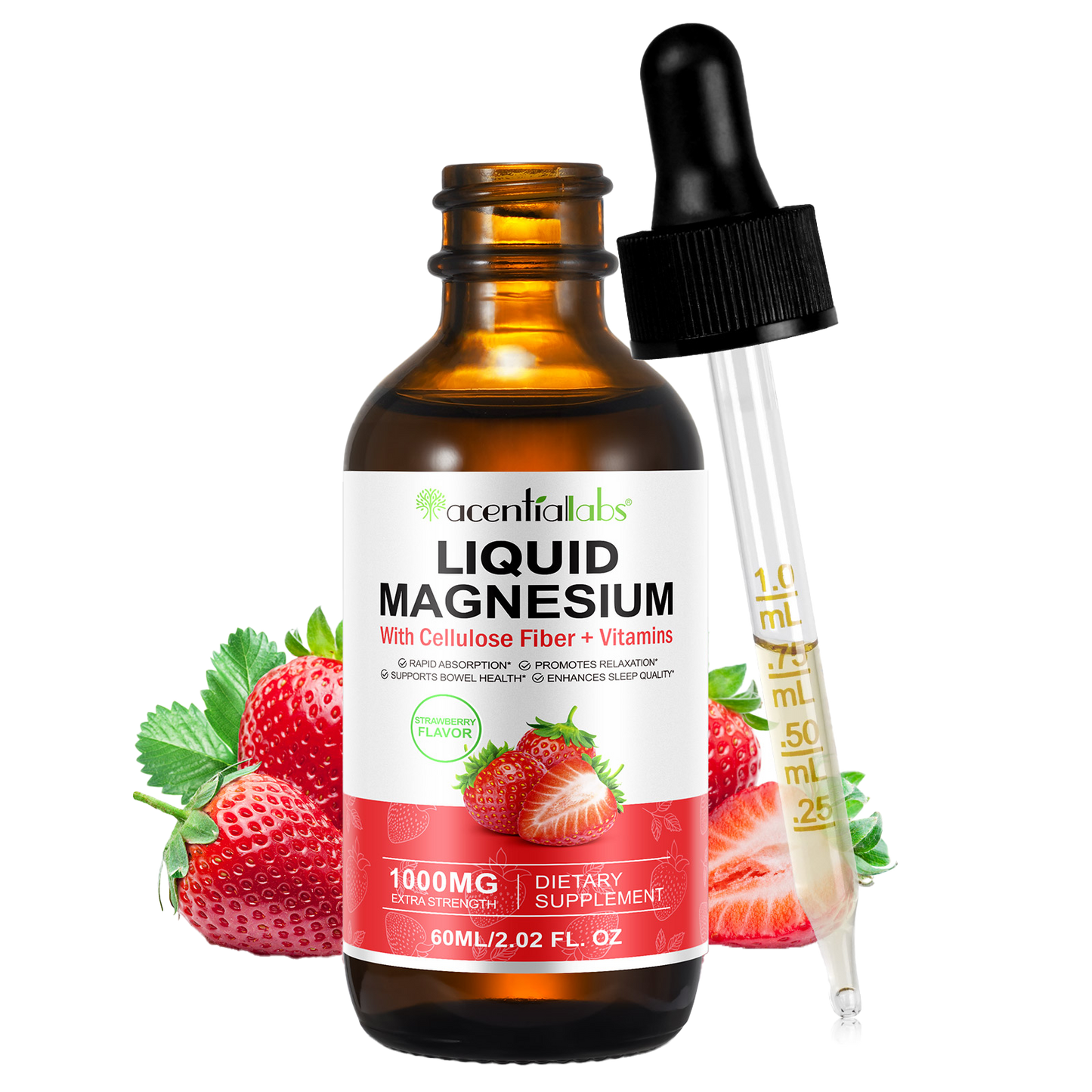 Magneziu • Picături lichide • Căpșuni