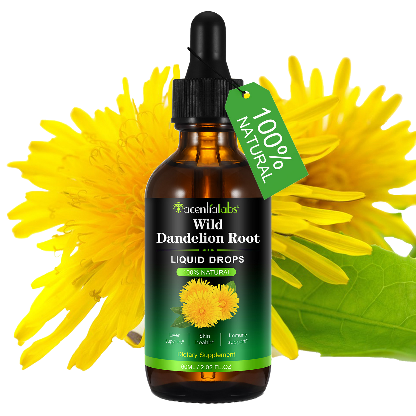 Extract de rădăcină de păpădie sălbatică • Picături lichide