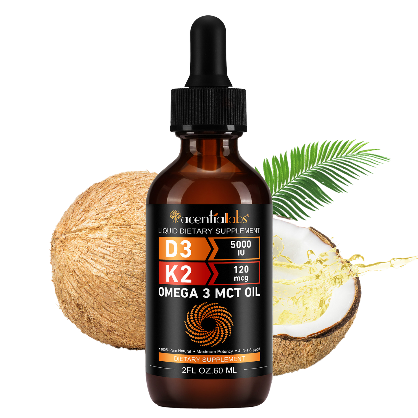 Vitamina D3 și K2 • Picături lichide