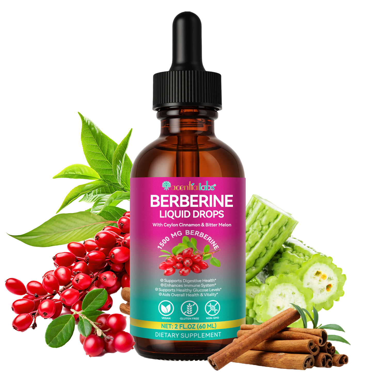 Extract de berberină • Picături lichide