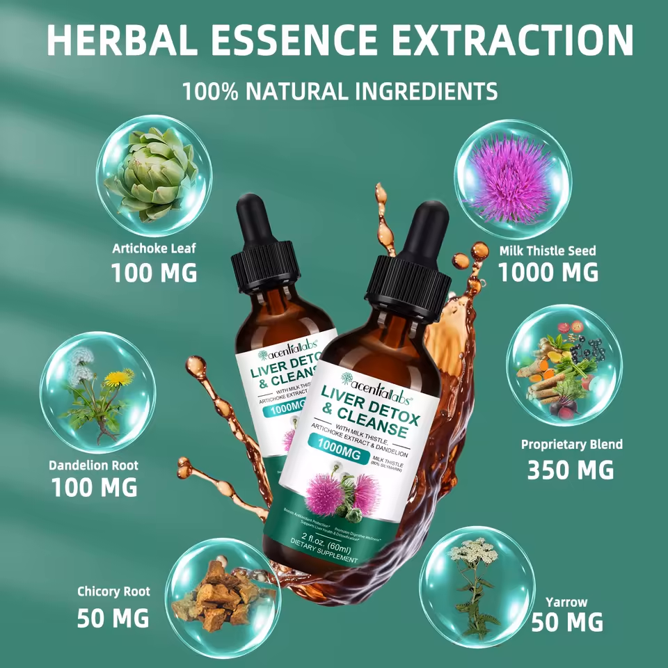 Detoxifiere și curățare a ficatului • Picături lichide